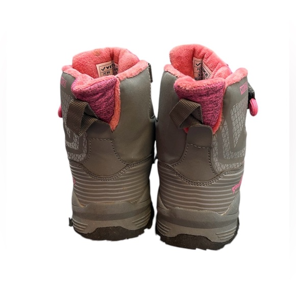Kids Pink and Gray faux fur Hiking Snow Boots, 33 EUR - Picture 7 of 12